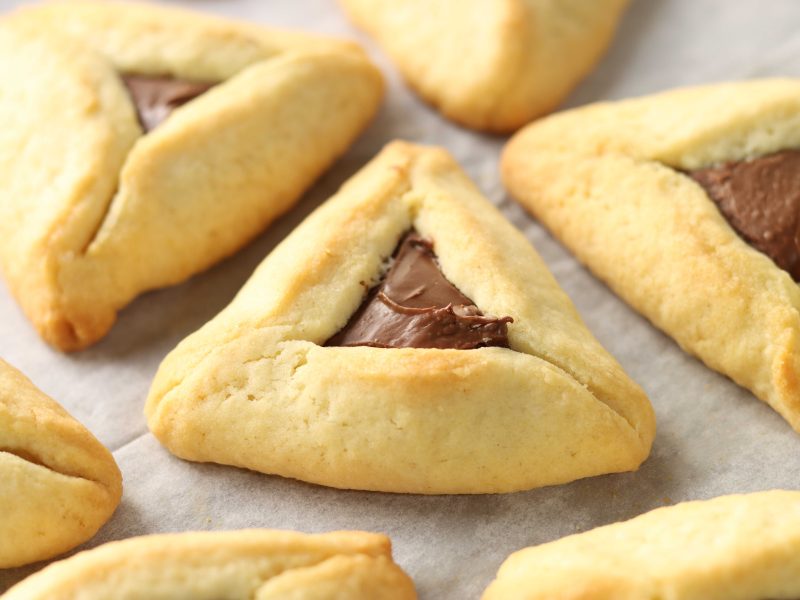 אוזני המן על נייר אפייה